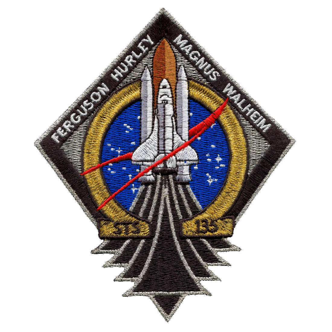 STS-135 Official Embroidered Mission Patch