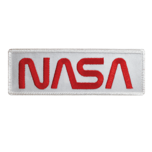 NASA Worm Embroidered Patch ( Red & White)